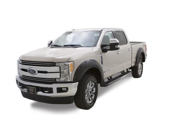 17-17 F250/350/450 SUPER DUTY FENDER FLARES POCKET STYLE 4PC BLACK