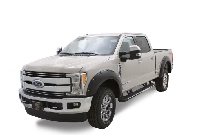 17-17 F250/350/450 SUPER DUTY FENDER FLARES POCKET STYLE 4PC BLACK