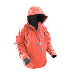 Women's Waterproof 1/2 Zip Bog Hoodie - Coral/Grey