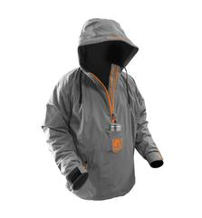 Men's Waterproof 1/2 Zip Bog Hoodie - Grey/Orange