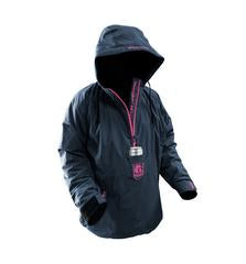 Women's Waterproof 1/2 Zip Bog Hoodie - Navy/Pink